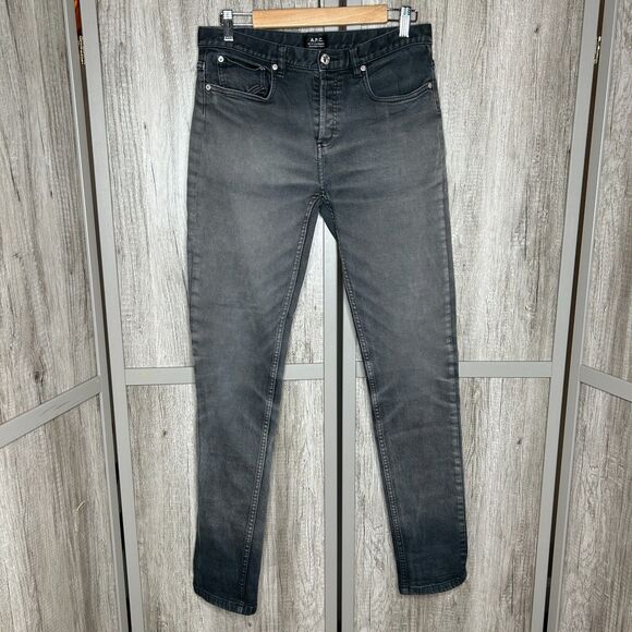 APC Jeans Mens 31 Gray Color Petit Standard Button Fly Size 31 - Picture 1 of 7